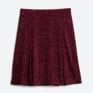 Burgundy/Red Willet Knit Skirt